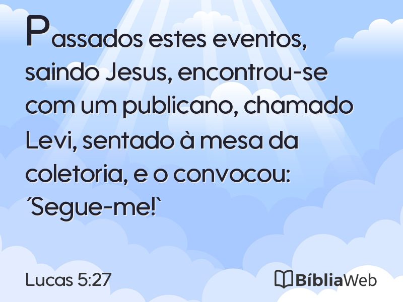 Lucas 5:27 em imagem para compartilhar