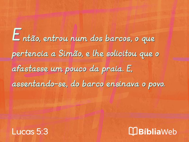 Lucas 5:3 em imagem para compartilhar