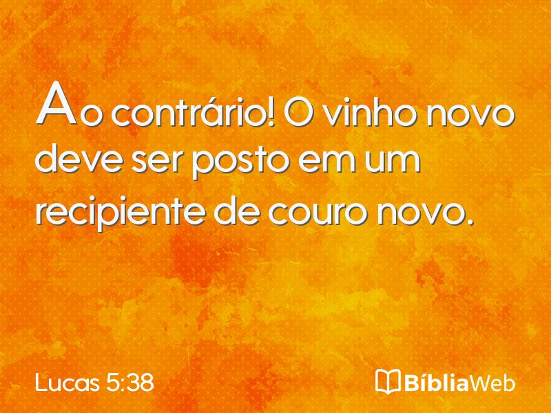 Lucas 5:38 em imagem para compartilhar