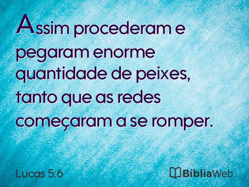 Lucas 5:6 em imagem para compartilhar