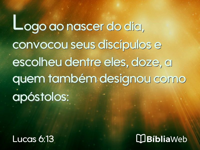 Lucas 6:13 em imagem para compartilhar