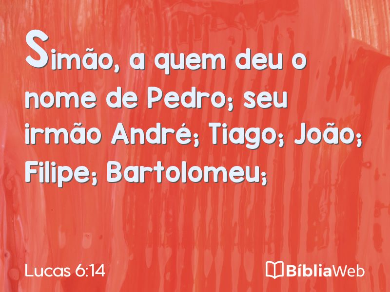 Lucas 6:14 em imagem para compartilhar