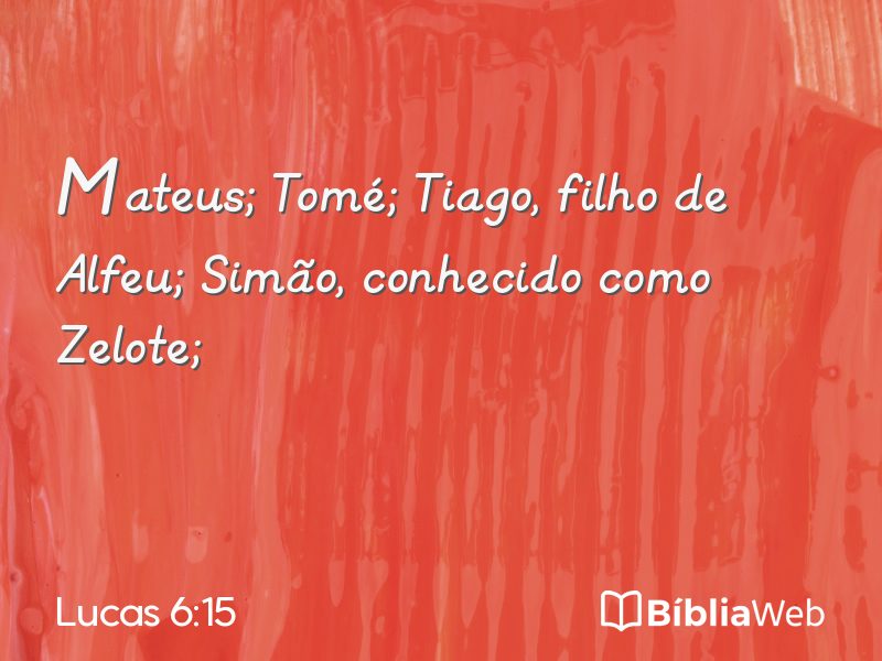 Lucas 6:15 em imagem para compartilhar