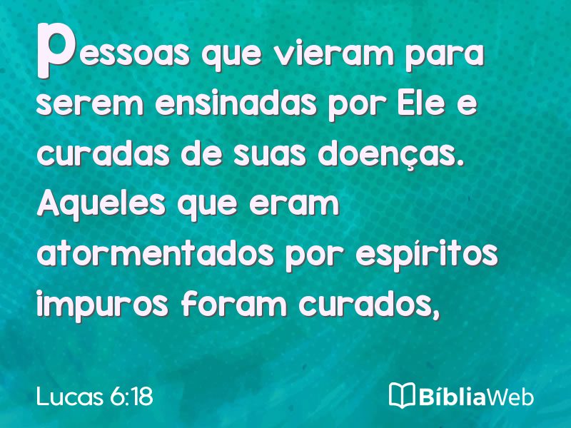 Lucas 6:18 em imagem para compartilhar