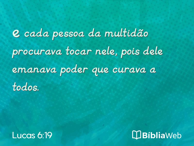 Lucas 6:19 em imagem para compartilhar
