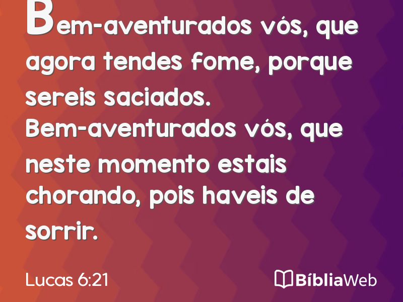 Lucas 6:21 em imagem para compartilhar