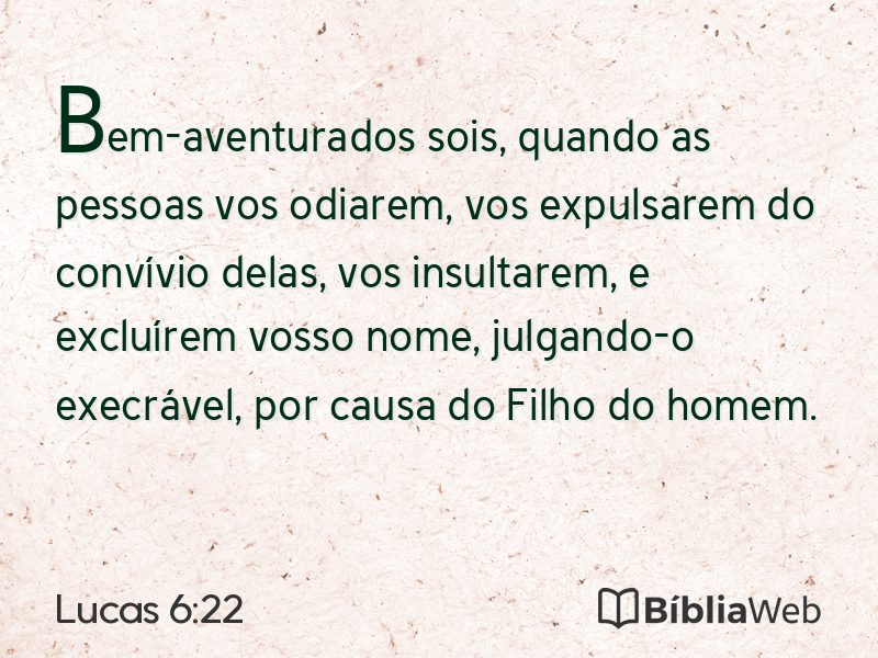 Lucas 6:22 em imagem para compartilhar