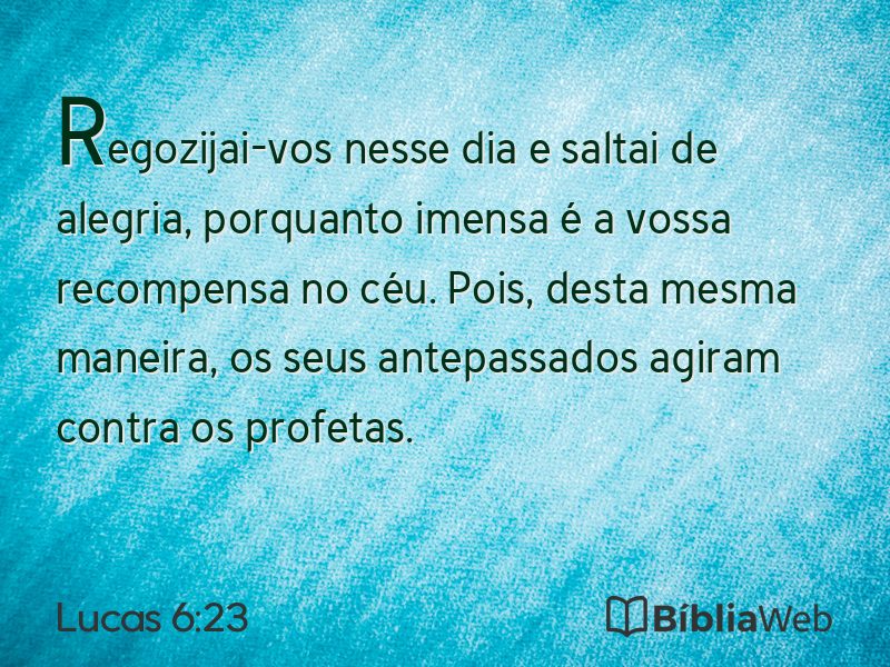 Lucas 6:23 em imagem para compartilhar