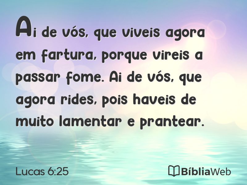 Lucas 6:25 em imagem para compartilhar