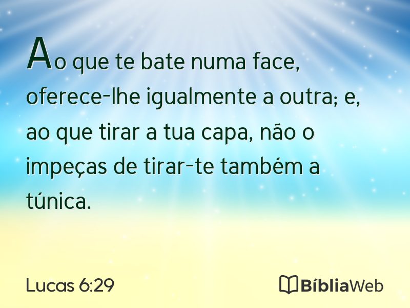 Lucas 6:29 em imagem para compartilhar