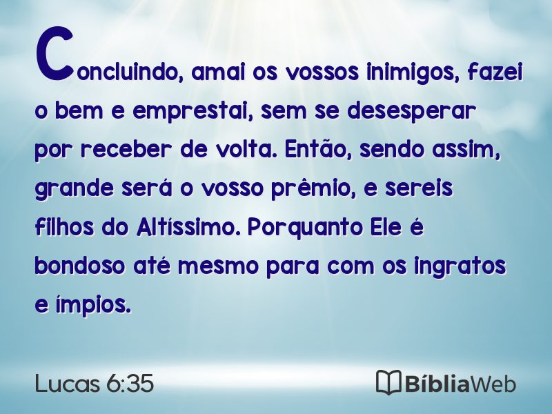Lucas 6:35 em imagem para compartilhar