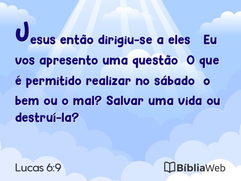 Lucas 6:9 em imagem para compartilhar
