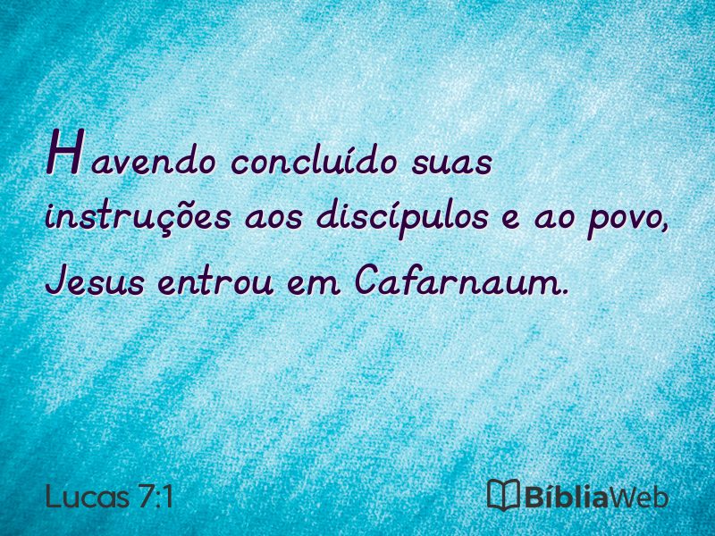 Lucas 7:1 em imagem para compartilhar