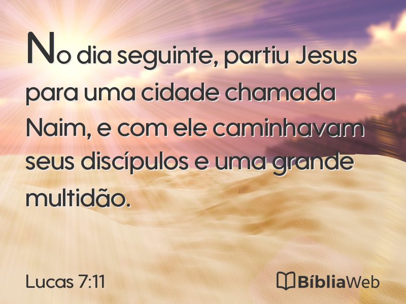 Lucas 7:11 em imagem para compartilhar