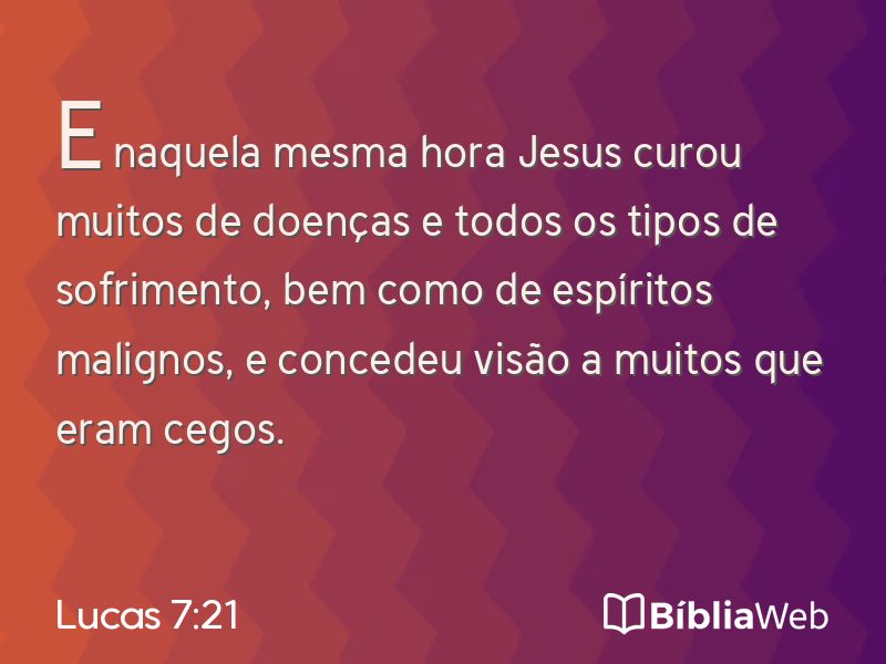 Lucas 7:21 em imagem para compartilhar