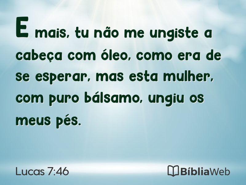 Lucas 7:46 em imagem para compartilhar