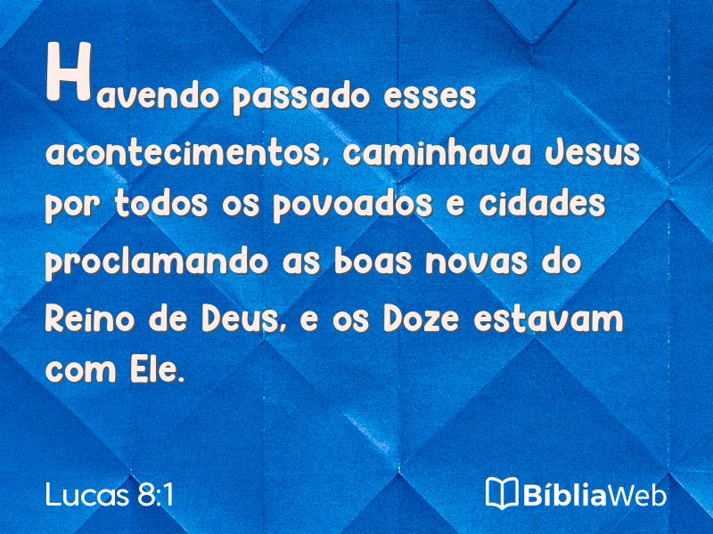 Lucas 8:1 em imagem para compartilhar