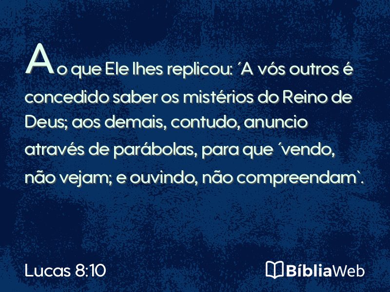 Lucas 8:10 em imagem para compartilhar