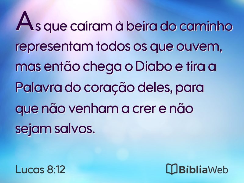 Lucas 8:12 em imagem para compartilhar