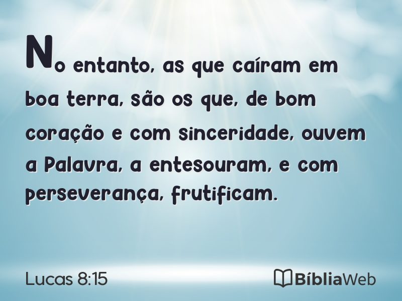 Lucas 8:15 em imagem para compartilhar