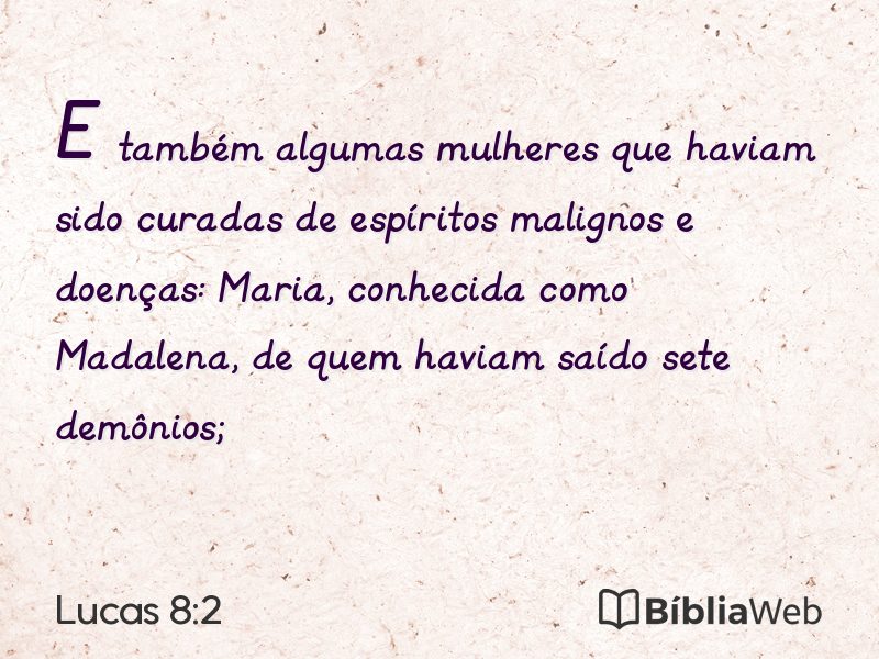 Lucas 8:2 em imagem para compartilhar