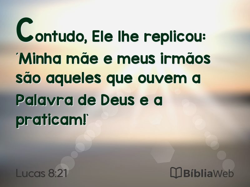 Lucas 8:21 em imagem para compartilhar