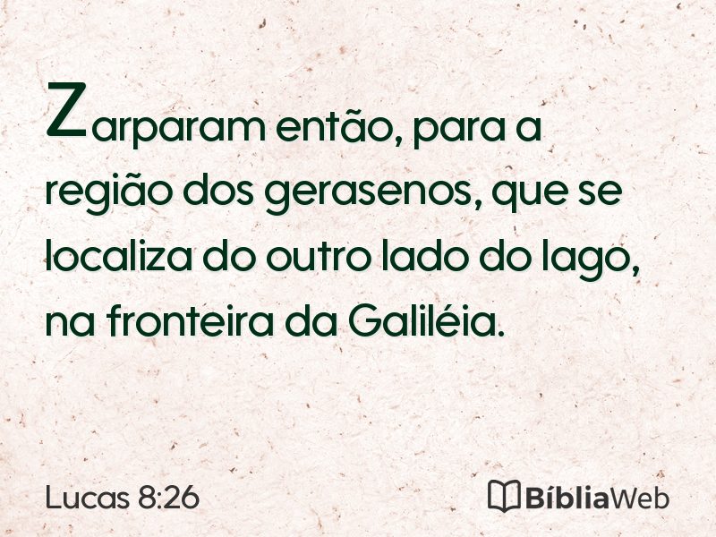 Lucas 8:26 em imagem para compartilhar