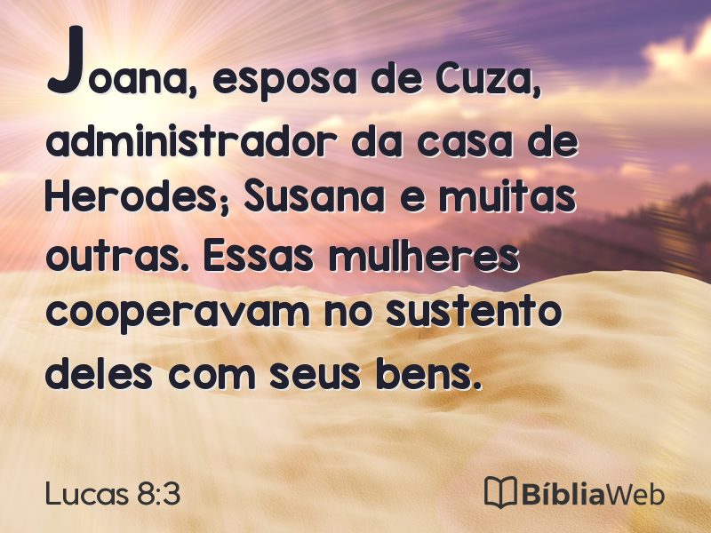 Lucas 8:3 em imagem para compartilhar
