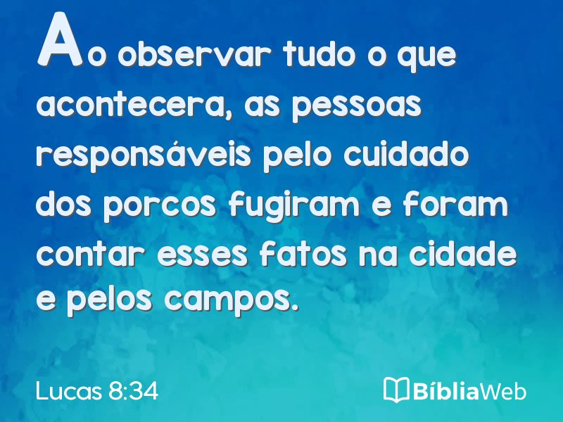 Lucas 8:34 em imagem para compartilhar