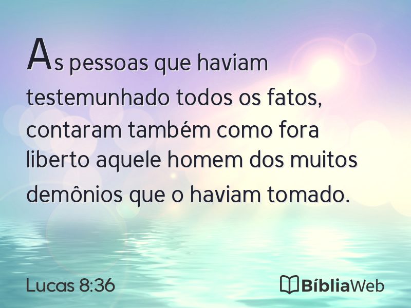 Lucas 8:36 em imagem para compartilhar