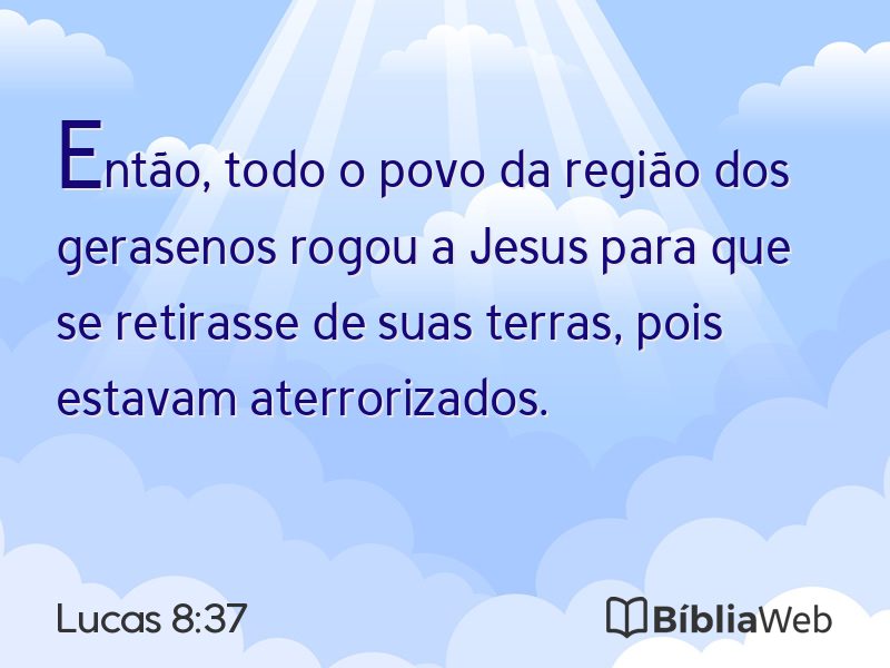 Lucas 8:37 em imagem para compartilhar