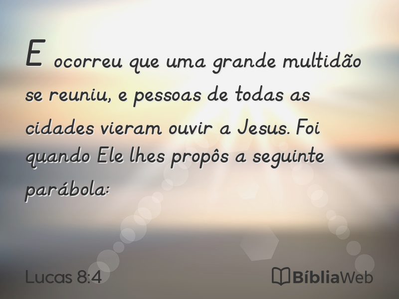 Lucas 8:4 em imagem para compartilhar