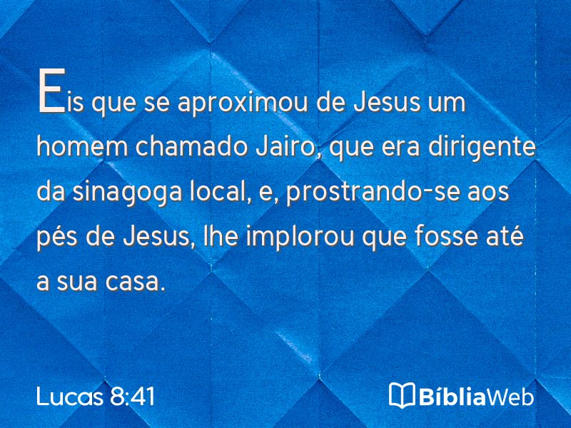 Lucas 8:41 em imagem para compartilhar