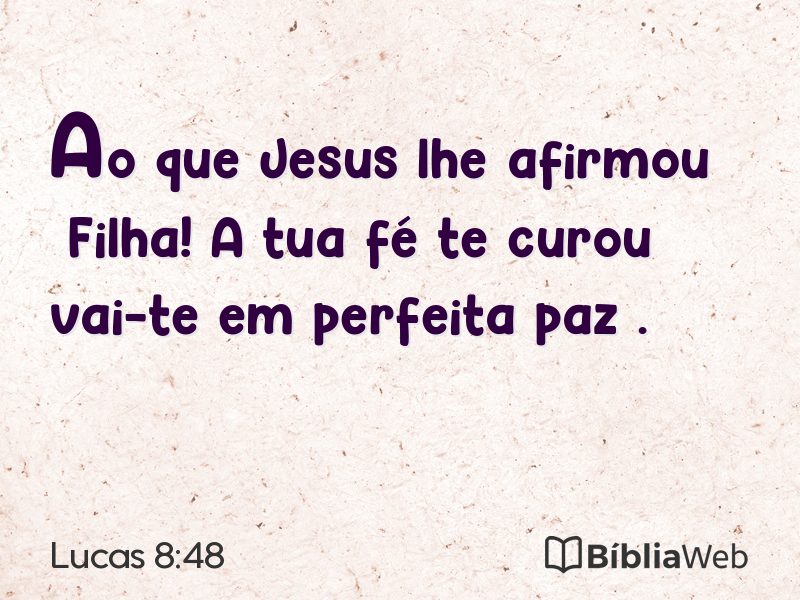 Lucas 8:48 em imagem para compartilhar