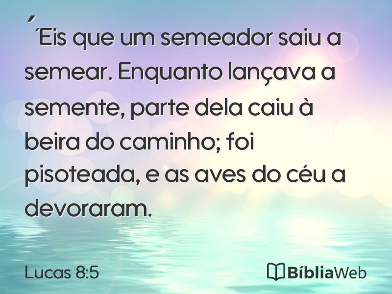 Lucas 8:5 em imagem para compartilhar