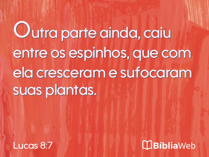 Lucas 8:7 em imagem para compartilhar