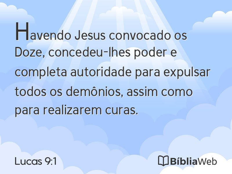 Lucas 9:1 em imagem para compartilhar