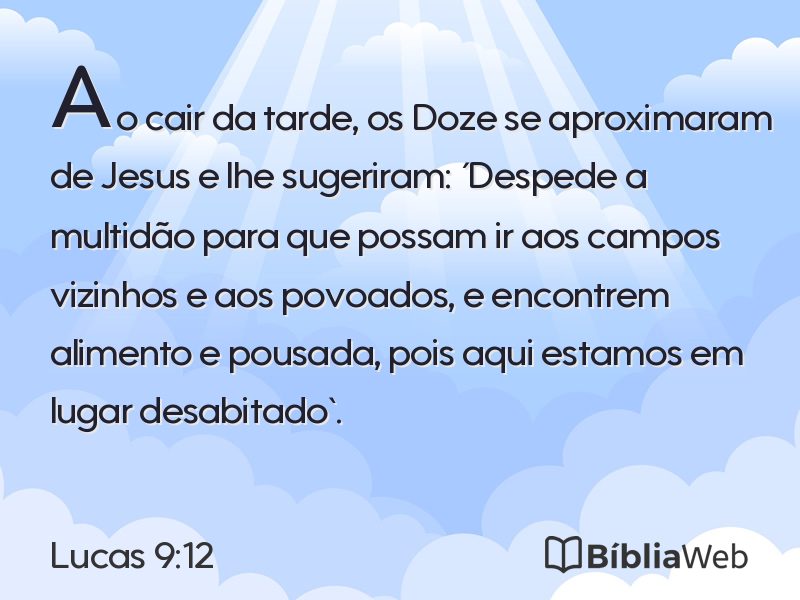 Lucas 9:12 em imagem para compartilhar
