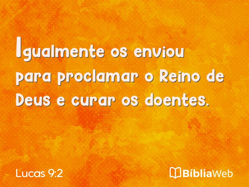 Lucas 9:2 em imagem para compartilhar