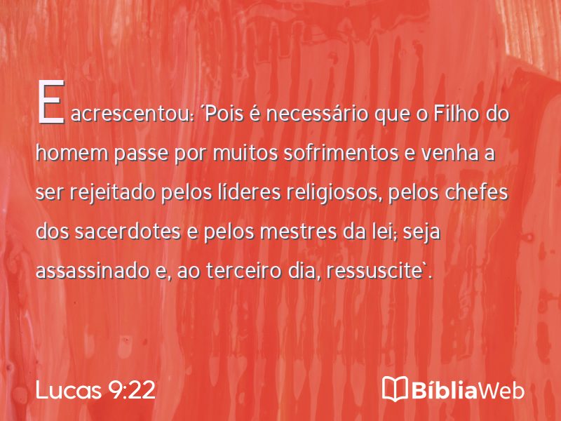 Lucas 9:22 em imagem para compartilhar
