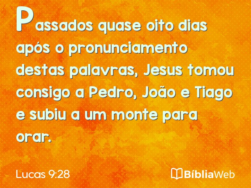 Lucas 9:28 em imagem para compartilhar
