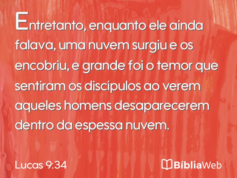 Lucas 9:34 em imagem para compartilhar