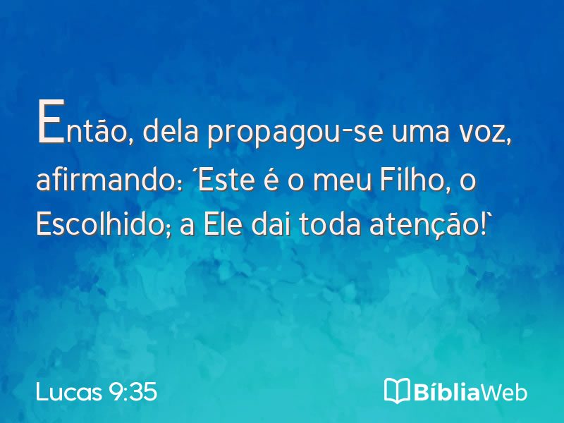 Lucas 9:35 em imagem para compartilhar