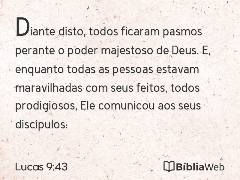 Lucas 9:43 em imagem para compartilhar