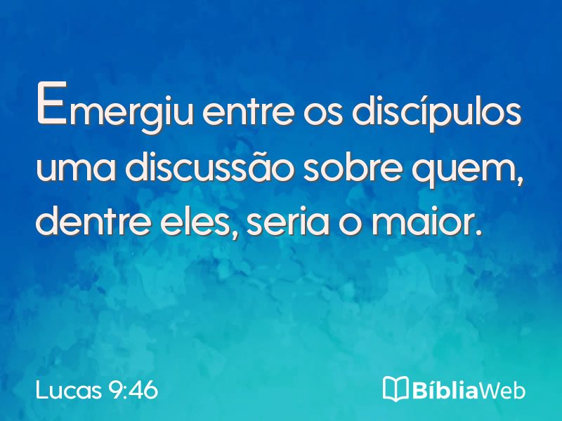 Lucas 9:46 em imagem para compartilhar