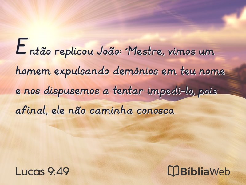 Lucas 9:49 em imagem para compartilhar