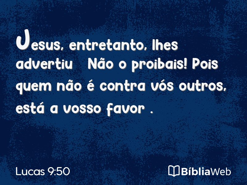Lucas 9:50 em imagem para compartilhar