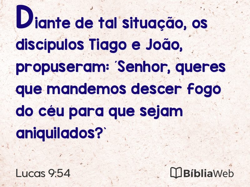 Lucas 9:54 em imagem para compartilhar