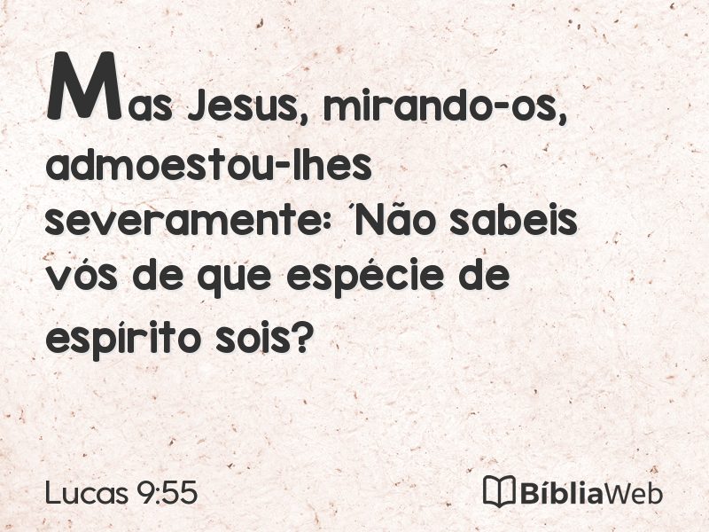 Lucas 9:55 em imagem para compartilhar