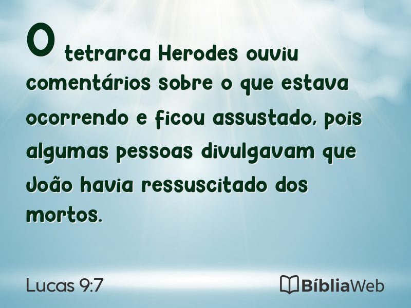Lucas 9:7 em imagem para compartilhar